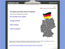 Tablet Screenshot of birth-certificate-germany.com